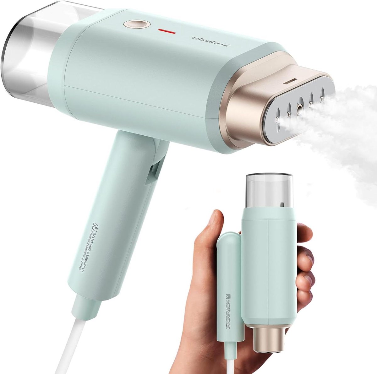 Stoomgenerator Kleding - Handstomer Reisstomer - Kreukels Verwijderen - Snel Opwarmend - 180ml Tank - Groen