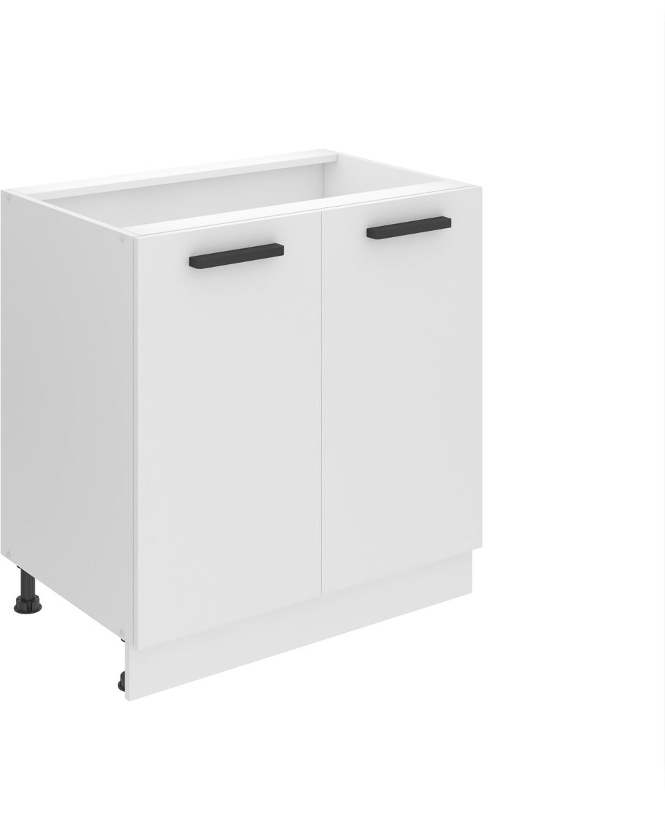 BELINI Keukenonderkast SD 80 cm met 2 Deuren - Wit Mat