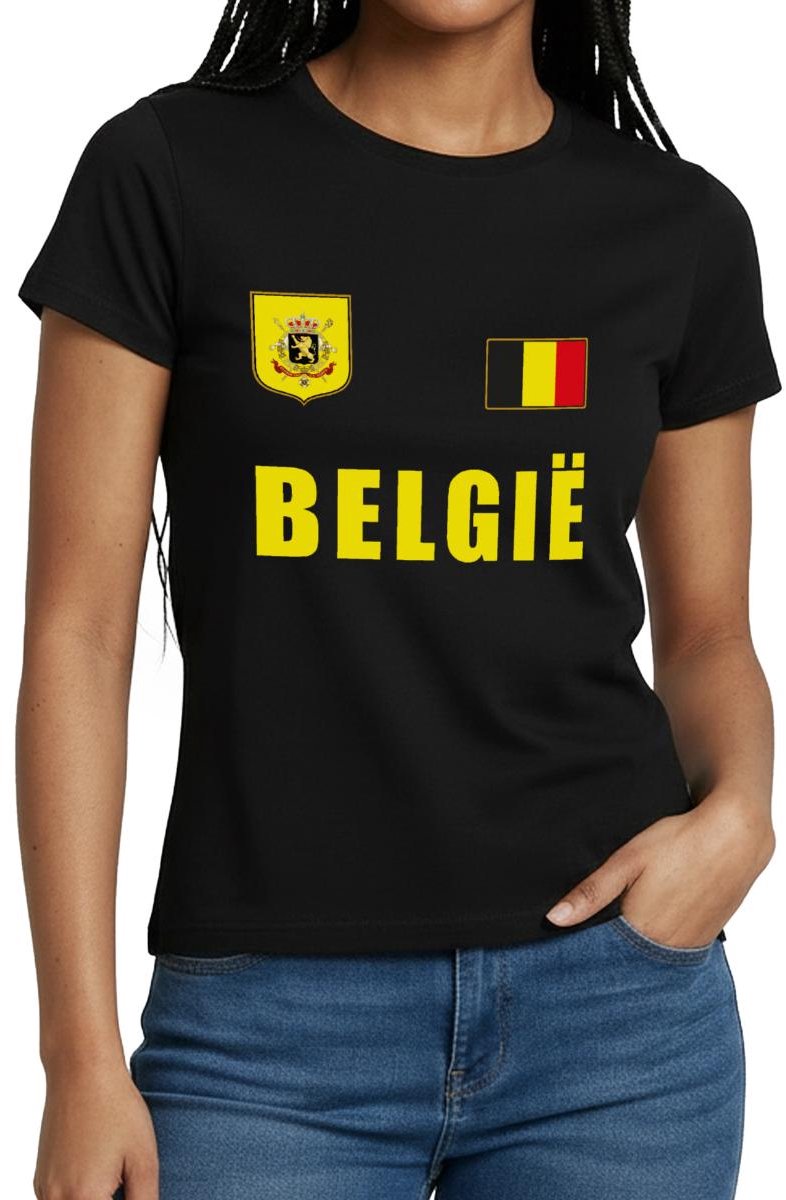 België Voetbal Shirt Rode Duivels T-Shirt Dames