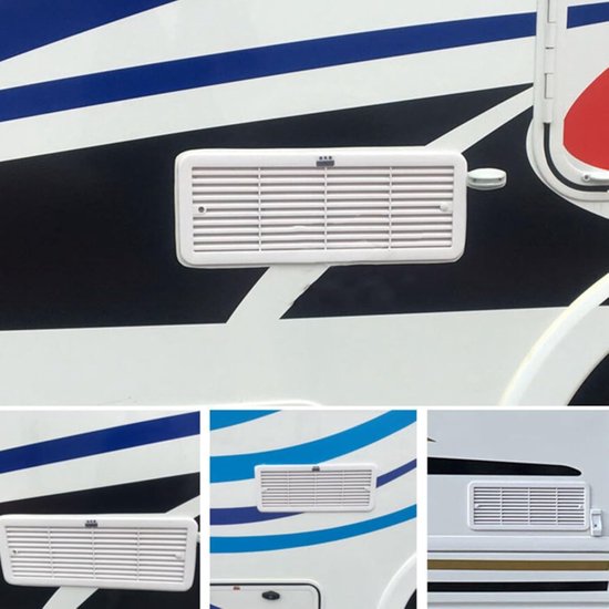 Koelkast Ventilatierooster - Ventilatie Opening - Camper Koeling - Geoptimaliseerde Luchtstroom - 483mm x 186mm - Wit — afbeelding 4