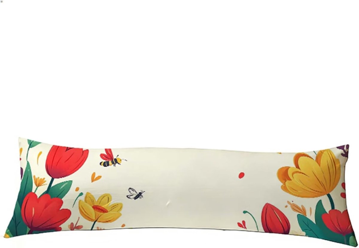Kussensloop Bloemenbed - Linnen Hoes - Comfortabel Slapen - Huidvriendelijk Materiaal - 40