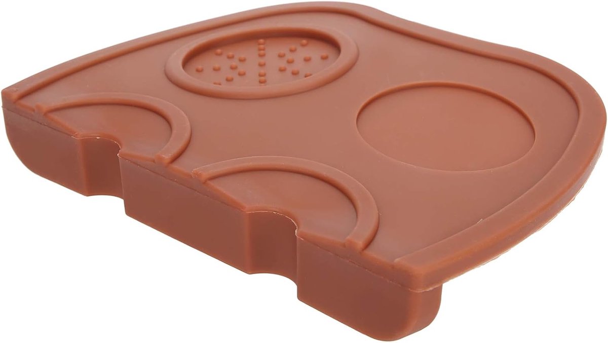 Koffie Tamper Pad - Aanstampmat - Koffie Bereiden - Voedselveilig Siliconen - 21x15 cm - Bruin