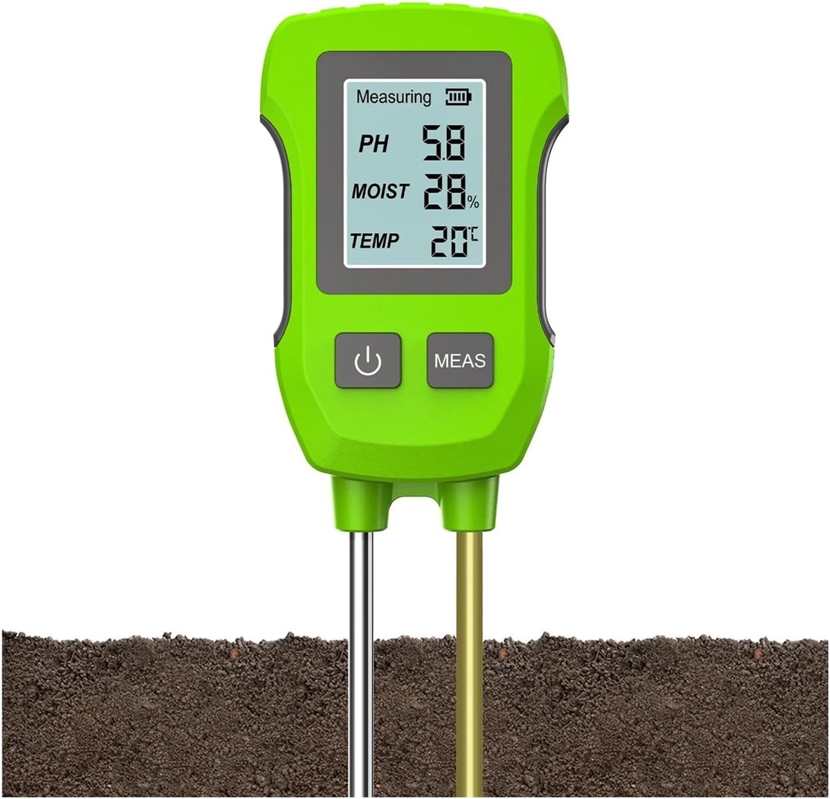 Bodemmeter - Meetinstrument Planten - Planten Verzorgen - 3-in-1 Functionaliteit - 253 mm - Zwart