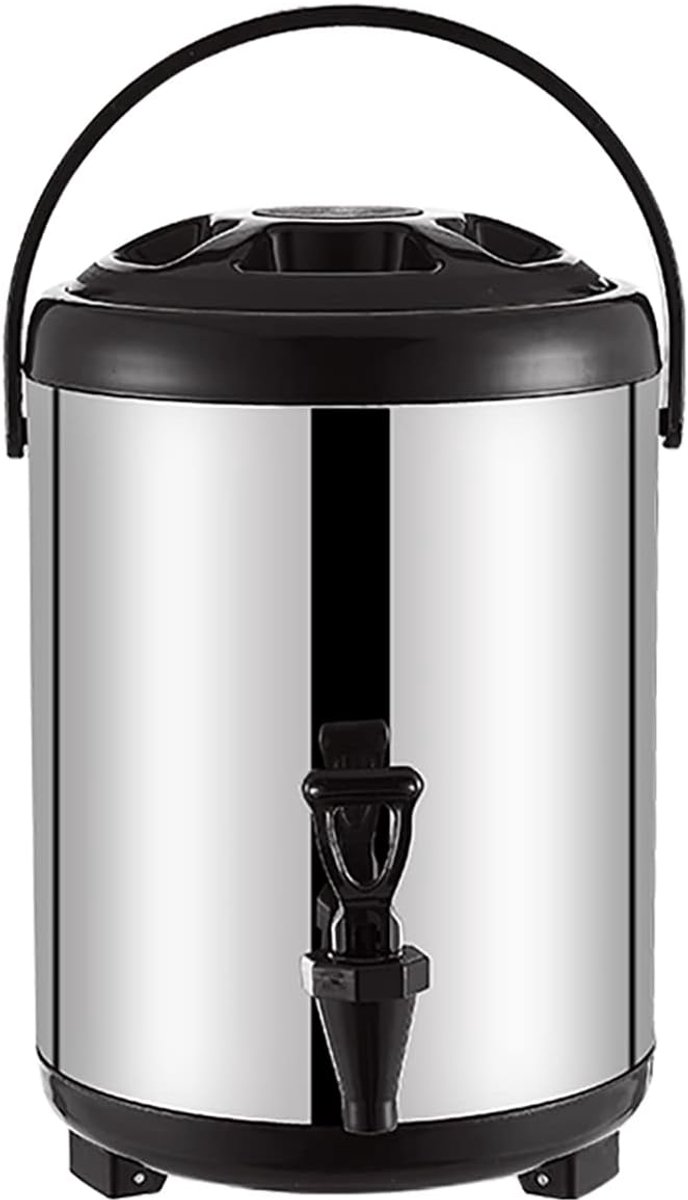 Warme Dranken Dispenser - Waterketel Kraan - Catering Gebruik - Dubbele Isolatie - 5 Liter - Zwart
