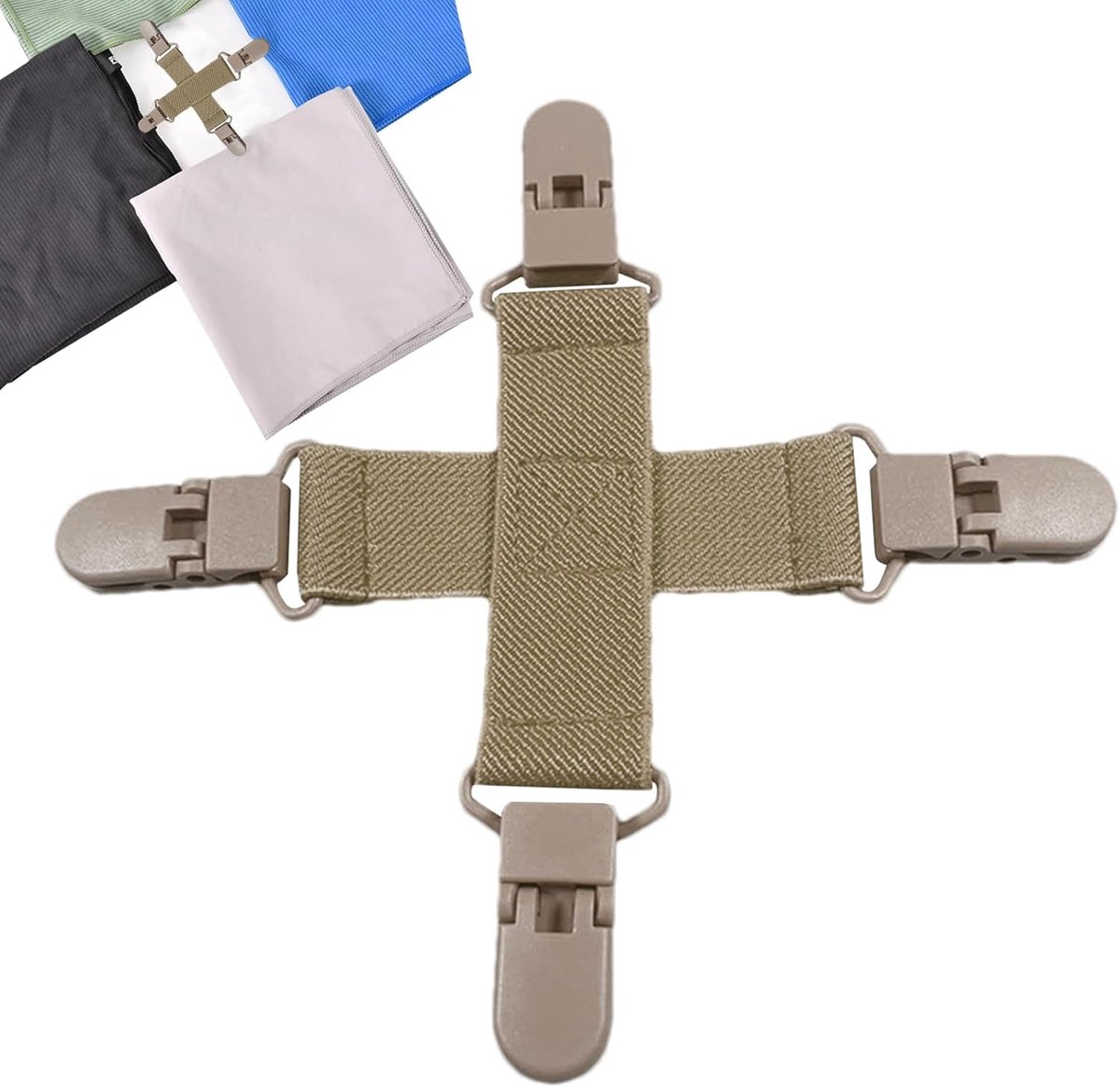 Wasgoed Ontklitter - Beddengoed Hulp - Kreukels Verminderen - Duurzaam Materiaal - 16 cm - Kaki