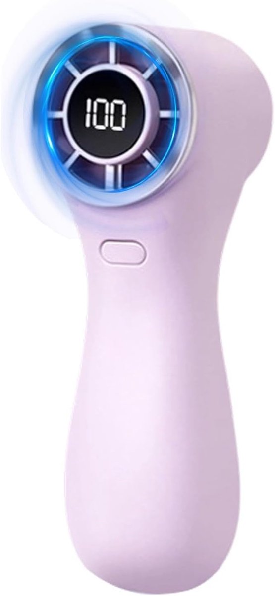 Draagbare Handventilator - Persoonlijke Ventilator - Verfrissing Onderweg - Instelbare Windstroom - 13 x 5 x 13 cm - Roze