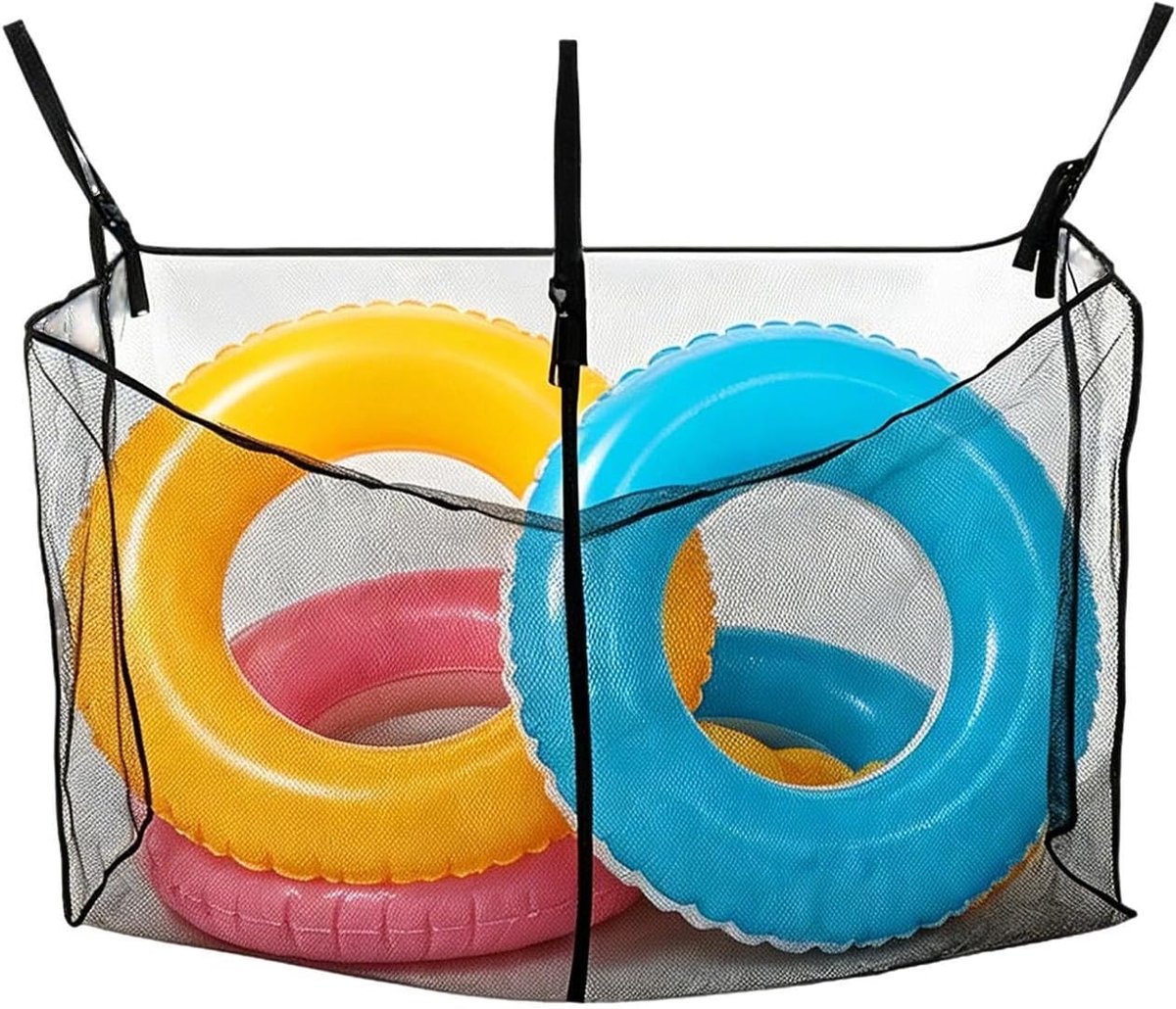 Opbergnet - Net organizer - Buitenopslag - Verstelbare banden - Grote capaciteit - Zwart
