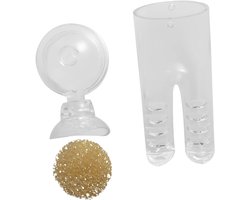 Aquarium Voeder - Voerbak Garnalen - Vis Voeren - Met Zuignap - 7.5 cm - Transparant