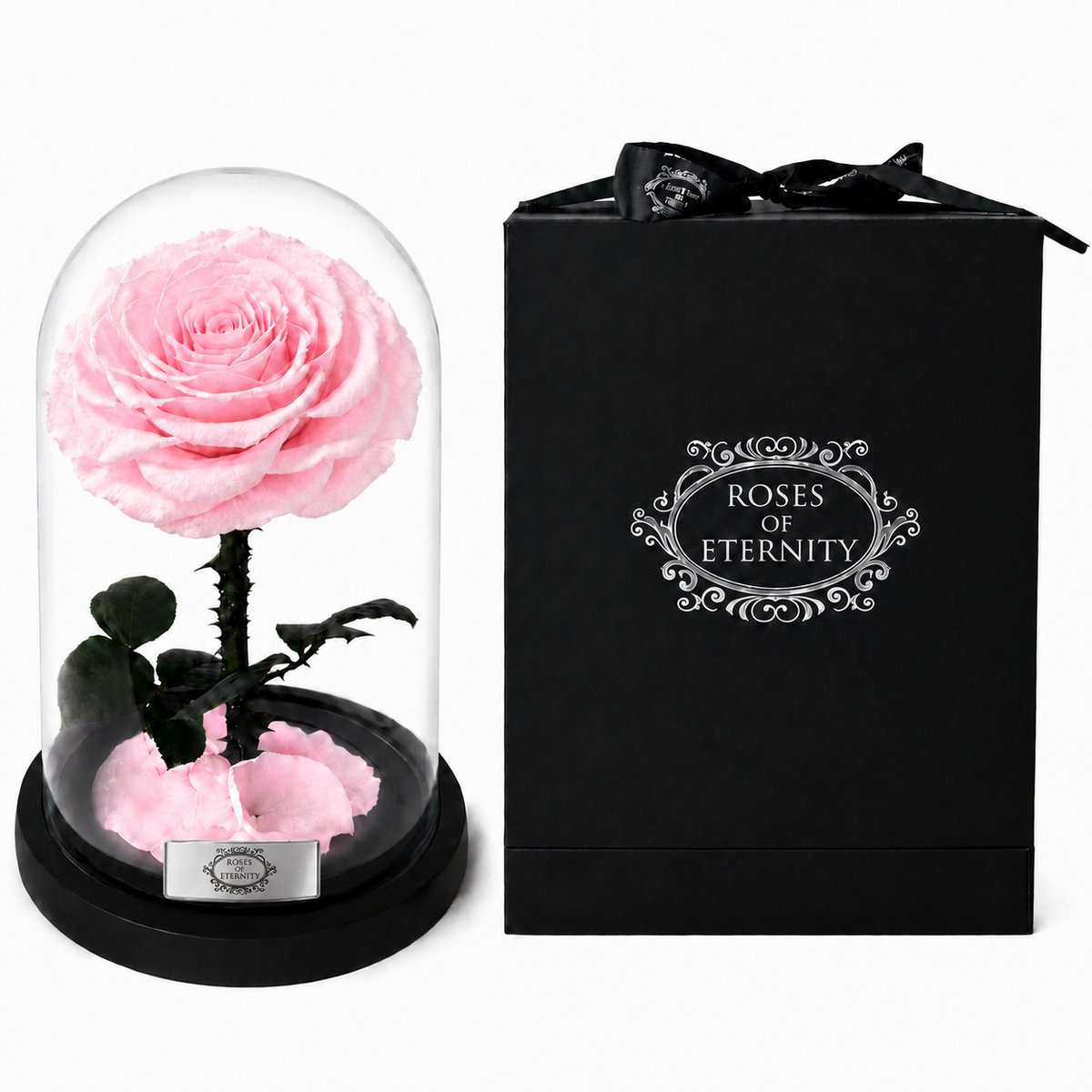 Roses of Eternity - Echte Roos in Glazenstolp - 3 Jaar Houdbaar - Cadeau voor vrouw, vriendin, haar - Valentijn - Valentijnsdag - Huwelijk - Romantisch Liefdes Moederdag cadeautje - Roze