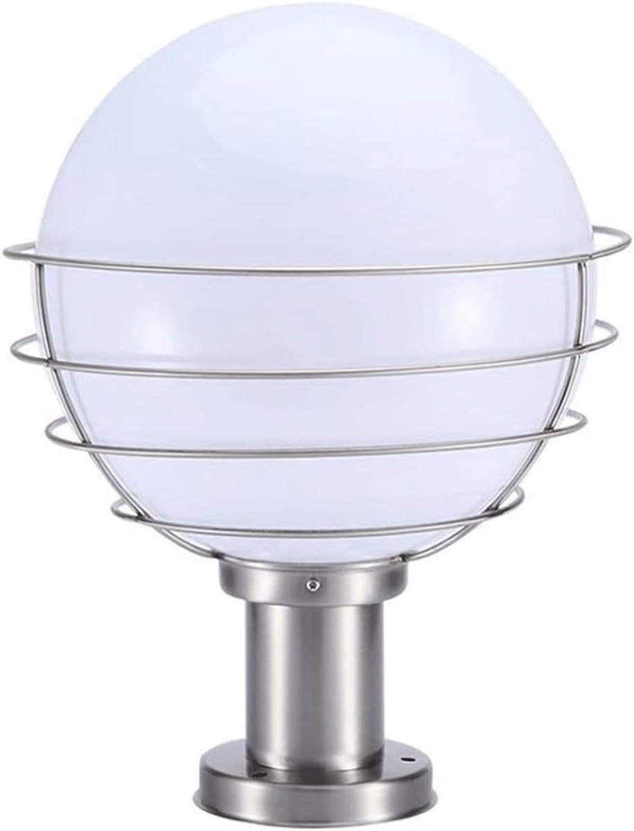 Buitenlamp Rond - Paallamp Tuin - Pad Verlichten - Waterdicht Weerbestendig - 40x50 cm - Wit
