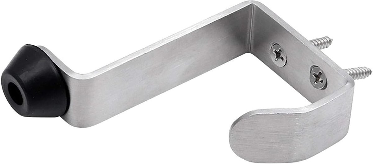 Magnetische Deurstopper - Deuropvanger Haak - Deur Open Houden - Roestvrij Staal - 15x15x15 cm - Zilver