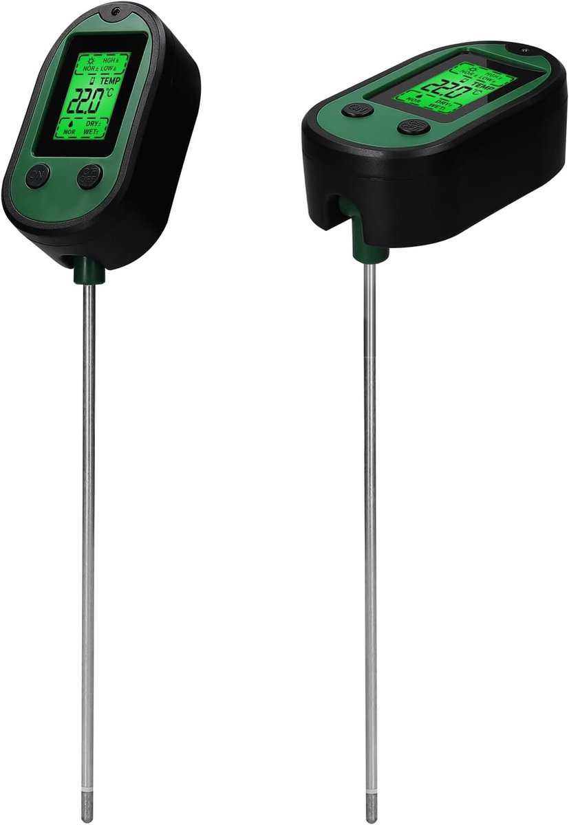 Bodem PH Tester - Bodemmeter Vochtmeter - Planten Verzorgen - Multifunctionele Metingen - 34.5 cm - Zwart