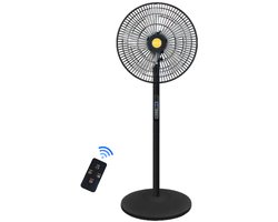 Livista Statiefventilator - Met Afstandsbediening - Staande Ventilator - 112 cm Hoog - 8 Snelheden - Timer - 90° Oscillerend - 40° Kantelbaar - Zwart