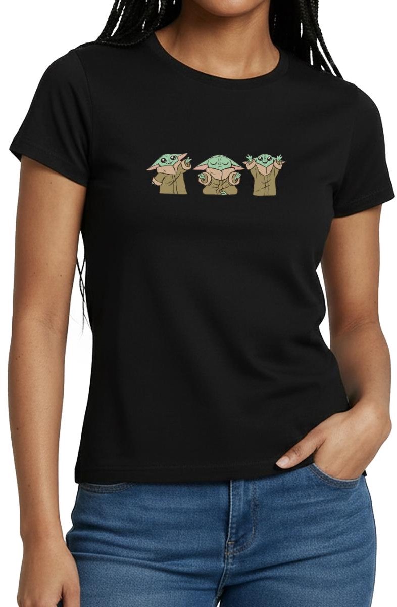 Star Wars Mandalorian Baby Yoda T-Shirt Dames