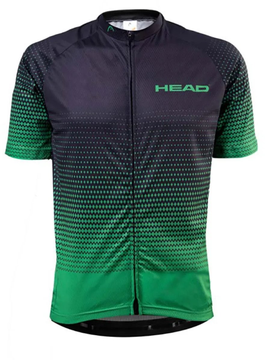 Head Bike Korte Mouw Wielertrui Groen,Zwart L Man