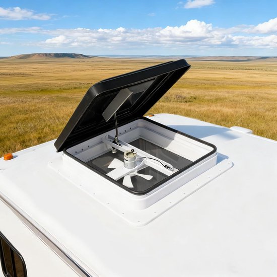 Universele Caravan Raam 42x42cm Uitzetvenster Camper Dakluik Dakkap Dakraam Voor Bestelwagen van Merkloos — afbeelding 5