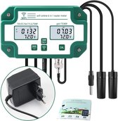 6-in-1 WiFi-multiparameter waterkwaliteitsmeter, digitale waterkwaliteitsmonitor, met sensoren voor pH/totale opgeloste stoffen/geleidbaarheid/soortelijk gewicht/zoutgehalte/temperatuur, geschikt voor aquacultuur en zwembaden.