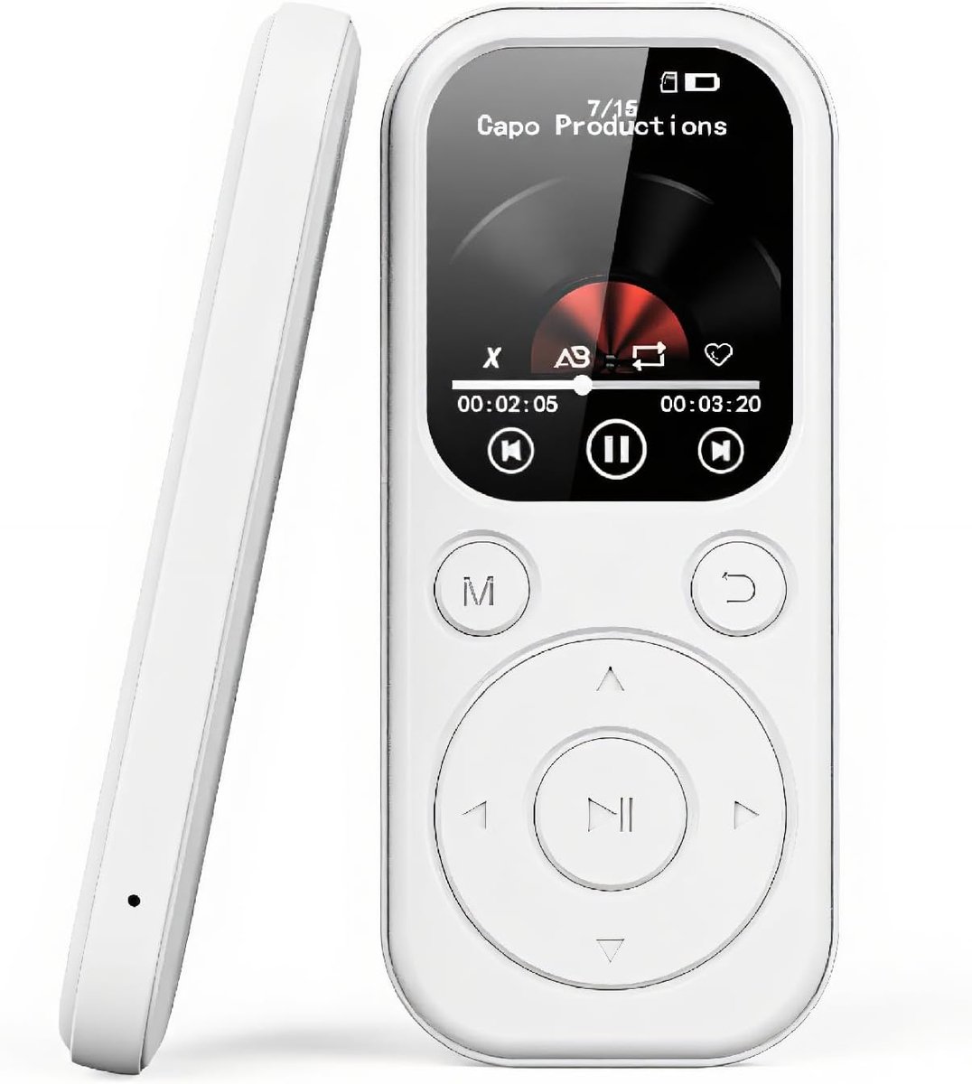 Draagbare Muziekspeler - Digitale Audio - Muziek Luisteren - Ingebouwde Speaker - 128GB Uitbreidbaar - Wit