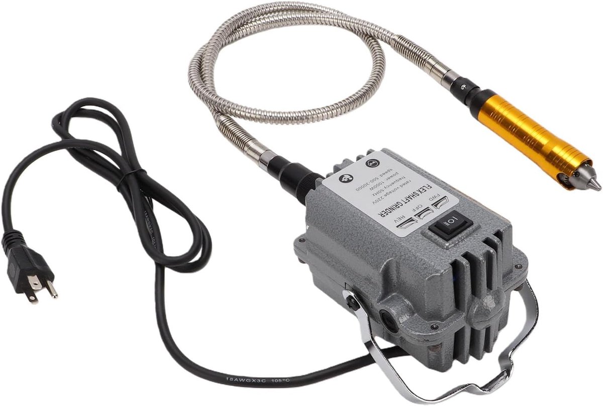 Elektrisch Slijpgereedschap - Hangende Slijper - Precisie Werk - Variabele Snelheid - 1000W Motor - Zilver