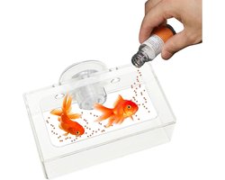 Visvoer Houder - Aquarium Voeder - Netjes Voeren - Draaiend Platform - 11 x 7.7 cm - Transparant