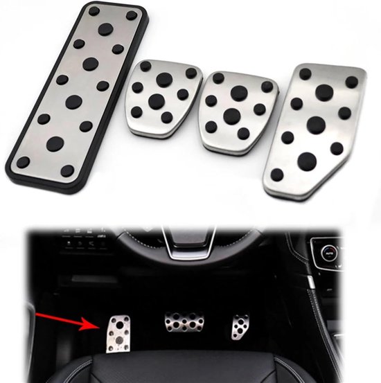 Pedaalhoezen Auto - Gas Rem Pedalen - Veilig Rijden - Antislip Oppervlak - 4 stuks - Metaal — afbeelding 2