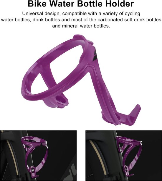Fietsbidonhouder - Fleskooi Adapter - Buiten Fietsen - Universeel Ontwerp - 15 x 9 x 8 cm - Donkerpaars — afbeelding 3