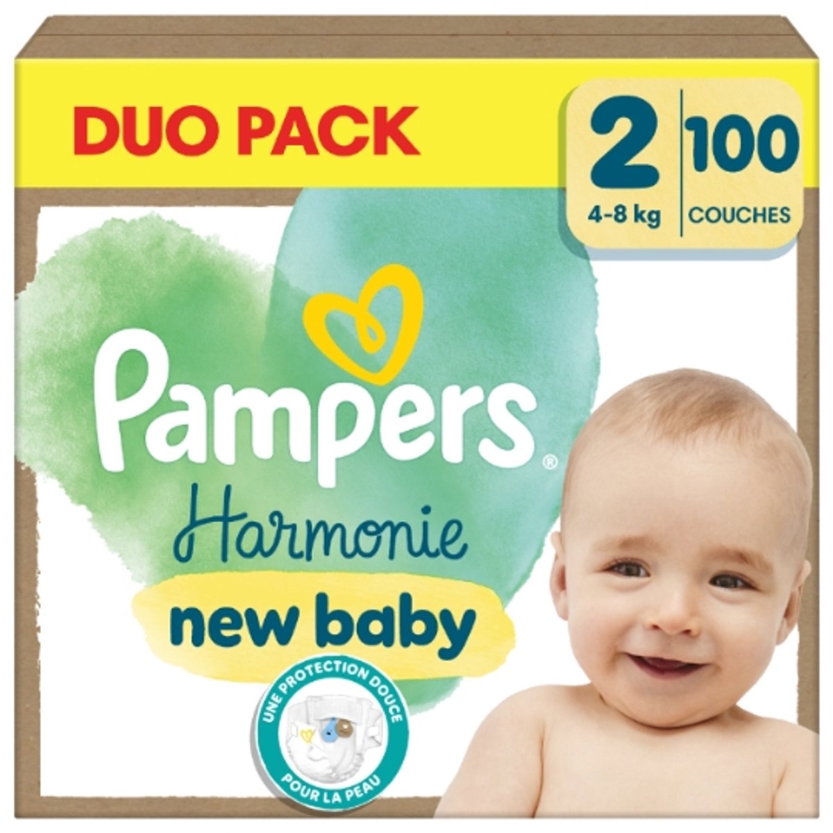 Pampers Harmonie Luiers Maat 2 - 100 Luiers - 4kg-8kg