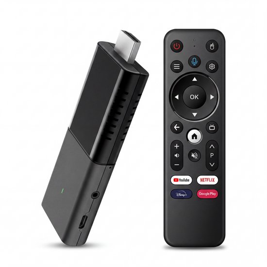 OneProduct TV Stick 4K - Android Streaming Stick - Smart TV Dongle - Wifi Dual Band - Bluetooth