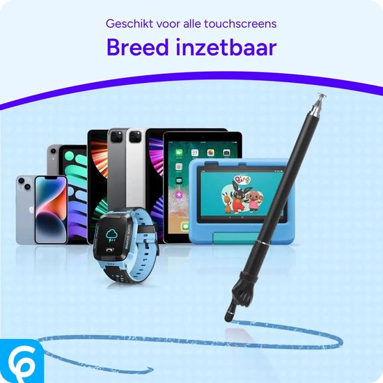 SBG Universele Stylus Pen Wijzende Vinger - Geschikt voor Telefoon Tablet en iPad - Zachte punt - Zwart van SBG — afbeelding 3