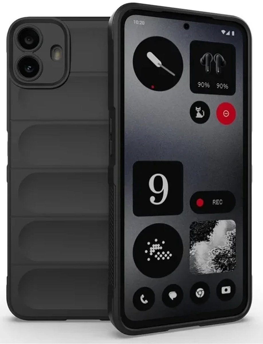 Hoesje Geschikt voor Nothing CMF Phone 1 - Rugged TPU Back Cover - Schokbestendig - Zwart