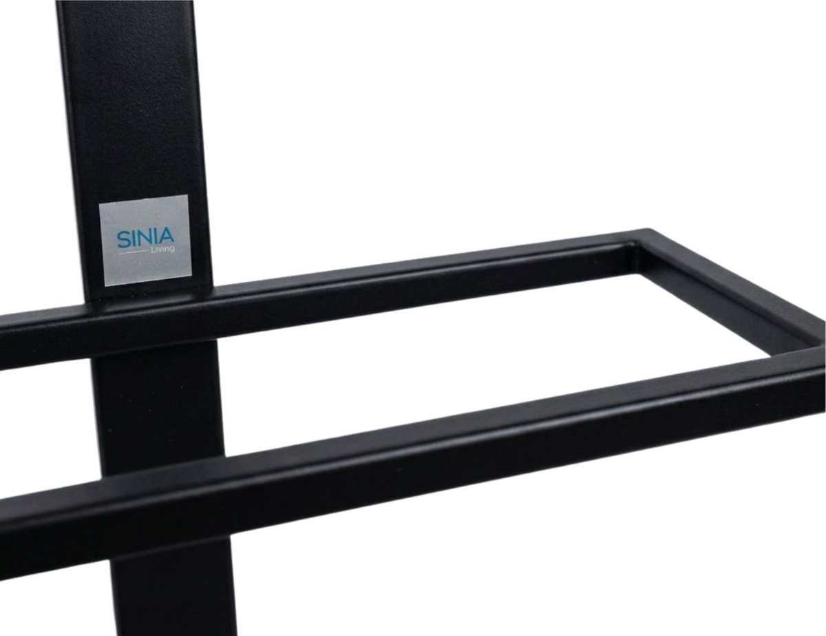 SINIA Living® - Wijnrek - 3 flessen - Mat zwart - Metaal - Wandwijnrek - Wijnrekken - Modern - Hangend wijnrek - Muur monteren - Industrieel - Wijnliefhebber - Wijnrek hangend - Wand - Vino - Wijnaccessoires - Aan de muur - Wijnglazen - Wijnfles — cadeau in Wonen & Interieur - foto 6