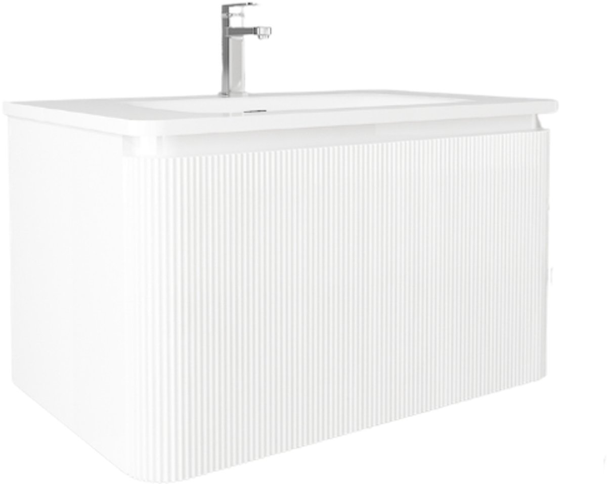 LINEA UNO - Virka 80 - Glans wit - Badmeubel - - 301702