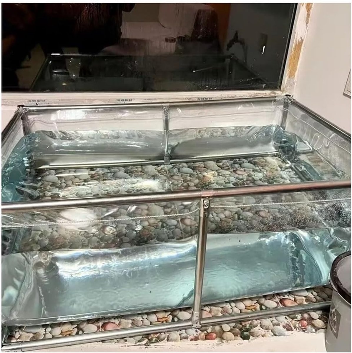Vijver Tank - Vis Aquarium - Tuin Decoratie - Panoramisch Zicht - 09 m - Helder
