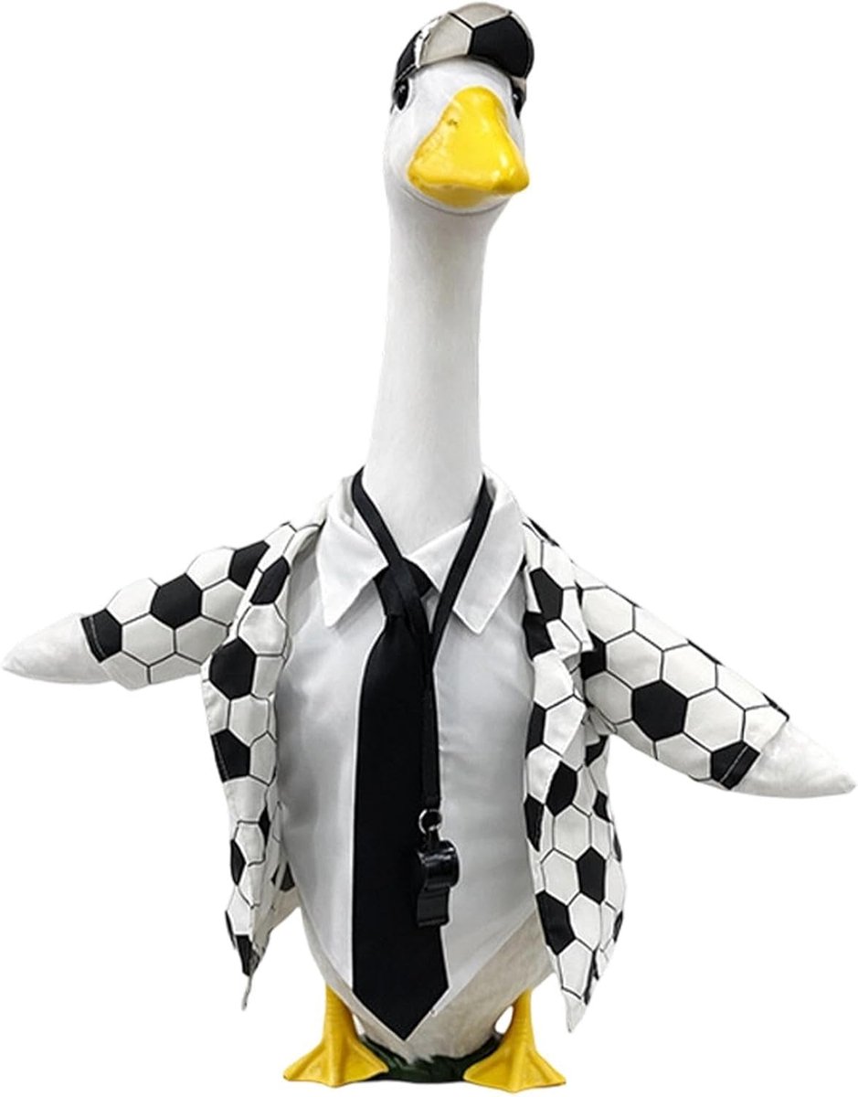 Gans Voetbal Outfits - Sportpak met Fluit - Tuindecoratie - Weerbestendig - 23 inch - Enkele Attribuut