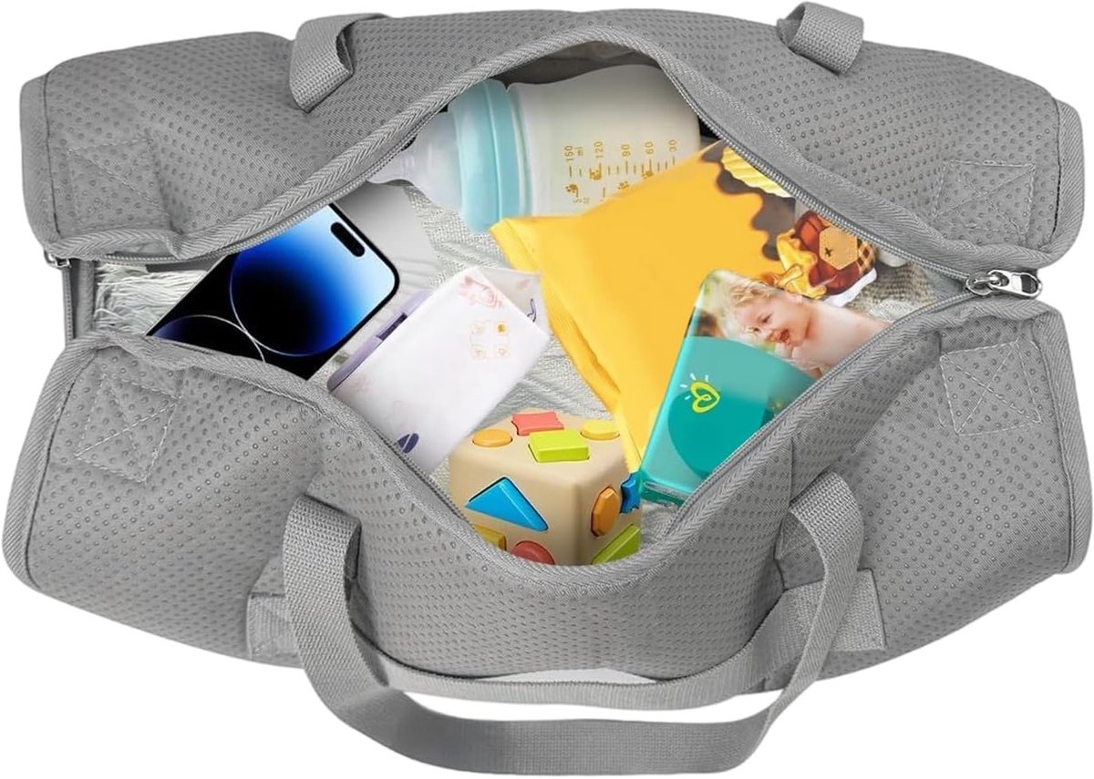 Vliegtuig Bedje - Reismat Peuter - Comfortabel Reizen - Snelle Omzetting - 76 x 43 cm - Grijs
