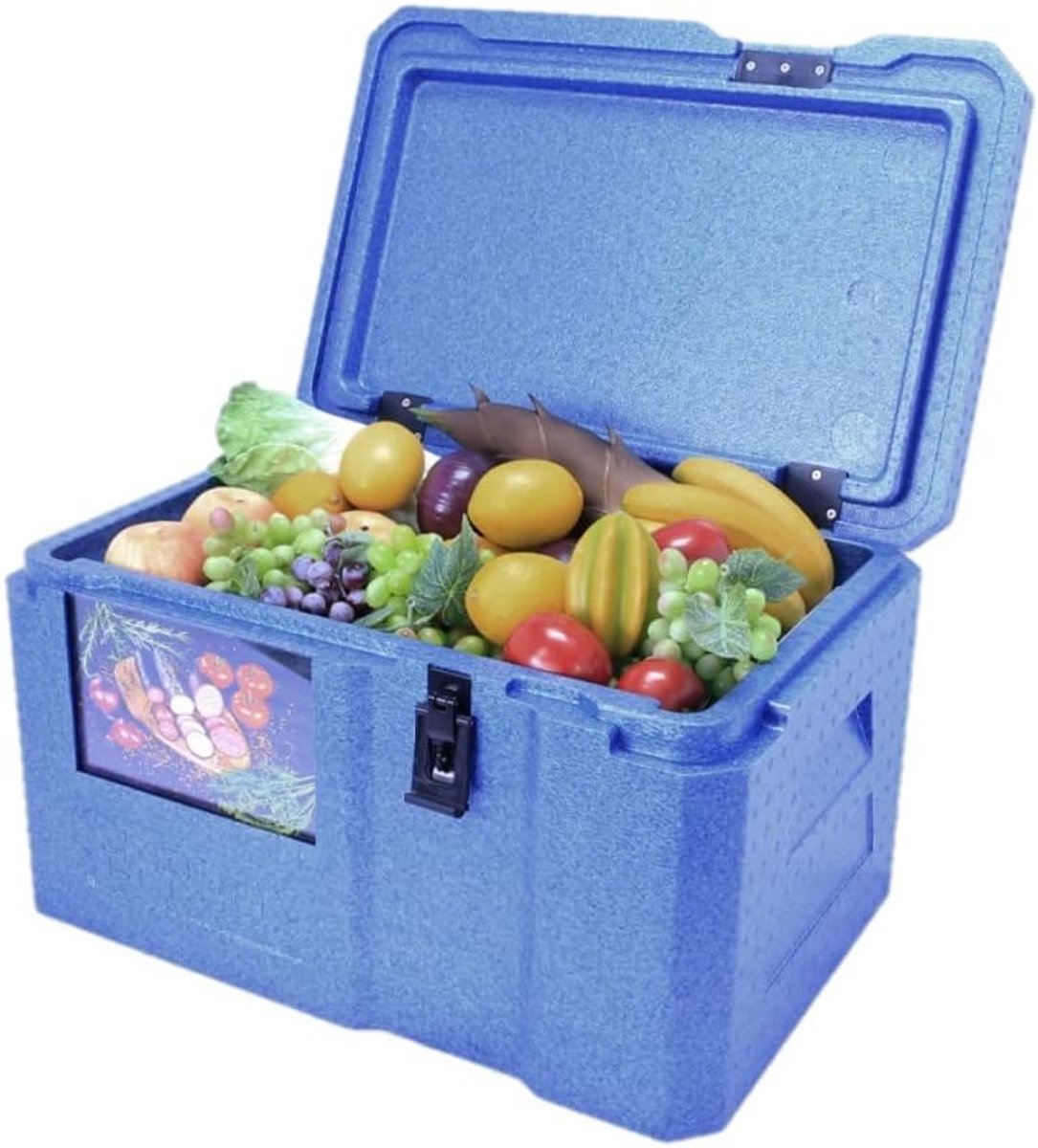 Geïsoleerde Bezorgdoos - Koelbox EPP - Voedsel Transport - Sterke Temperatuurregeling - 40L - Zwart