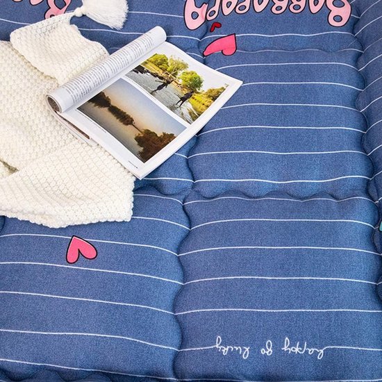 Japanse Vloerfuton - Tatami matras Slaapkussen - Comfortabel Slapen - Opvouwbaar en Draagbaar - 120x200cm - Veelkleurig — afbeelding 4