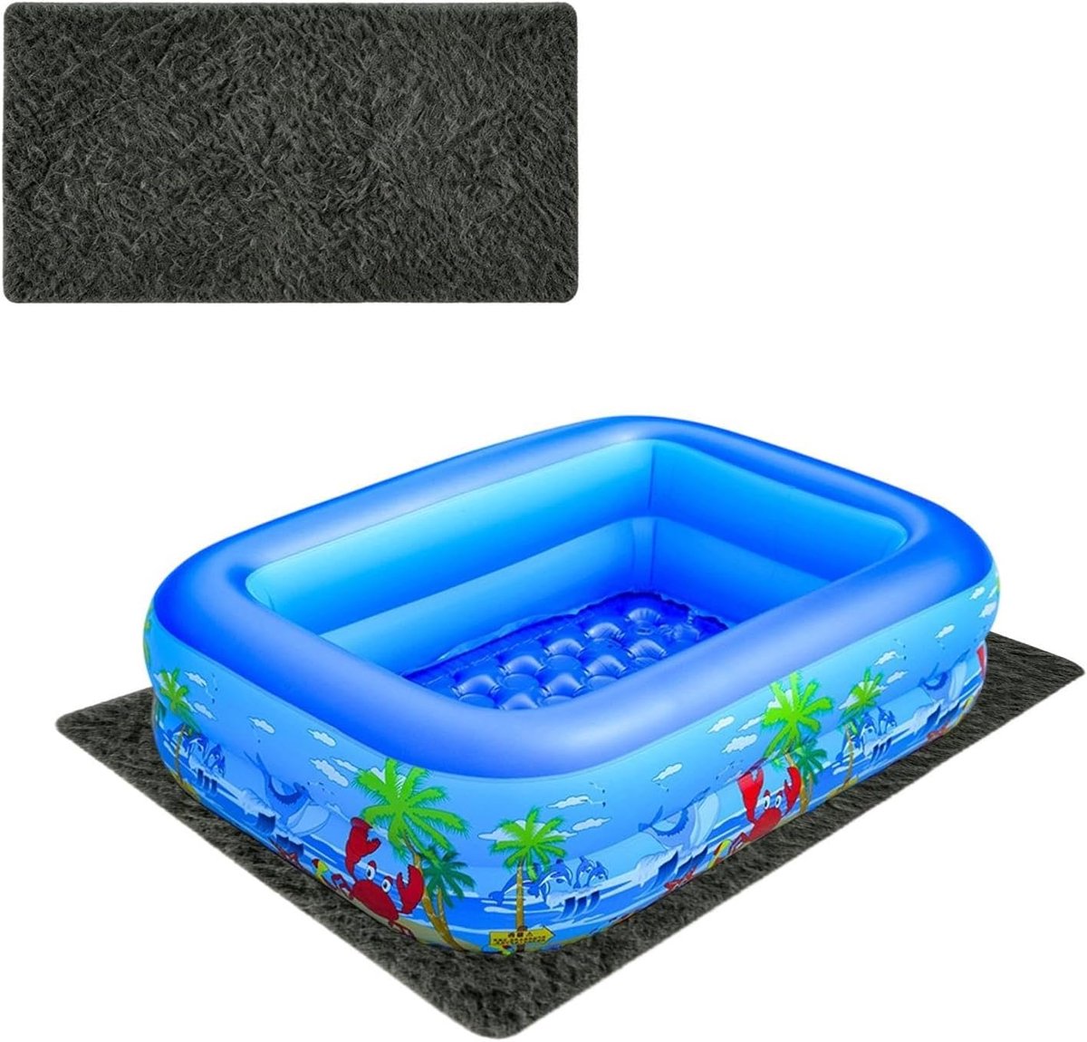 Zwembad Grondzeil – Onderzeil Zwembad Bodem – Bescherming Zwembad – Waterdichte Barrière – 200 x 300 cm – Zwart