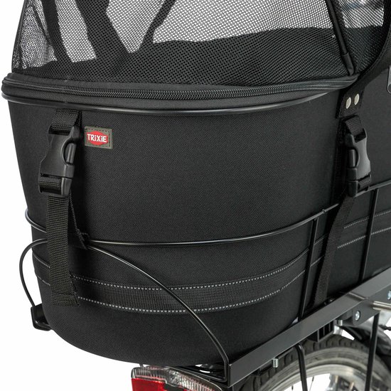 Trixie - EVA Fietsmand Achterop - Zwart - Met Kussen en Kap - 48X29X42 cm van Trixie — afbeelding 3
