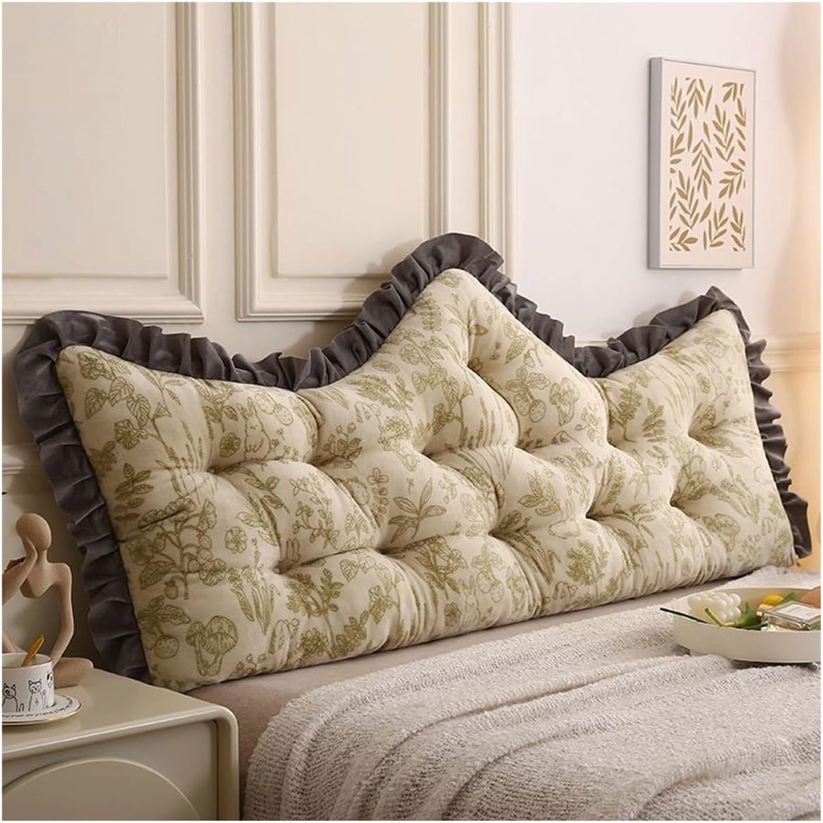 Rugkussen - Leeskussen hoofdbord - Ontspannen in bed - Afneembare hoes - 200x65 cm - Krist