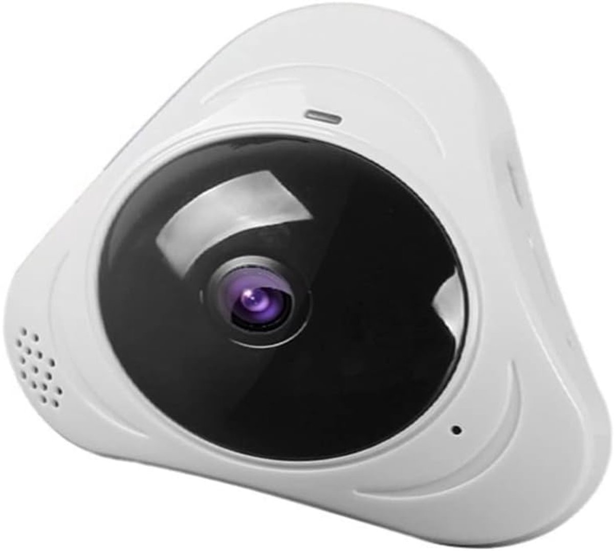Indoor Camera - Beveiligingscamera Panoramisch - Huisbewaking - Menselijke Detectie - 130 mm - Wit