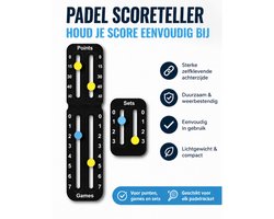 Chipa - Padel Score Teller – Zwart – Racket Scorekeeper – 2-delige Scorehouder voor Padel & Tennis – Scorekeeper Padel en Tennis - Eenvoudig te Bevestigen - Padelaccesoires - Tennisaccesoires - Padelscoreteller - Padel scorebord - Padel scoreteller