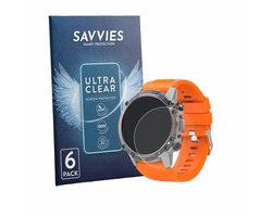 Savvies - Screenprotector voor WalkerFit M6 Ultra 1.43" - Folie Beschermfolie transparant 6 Stuks