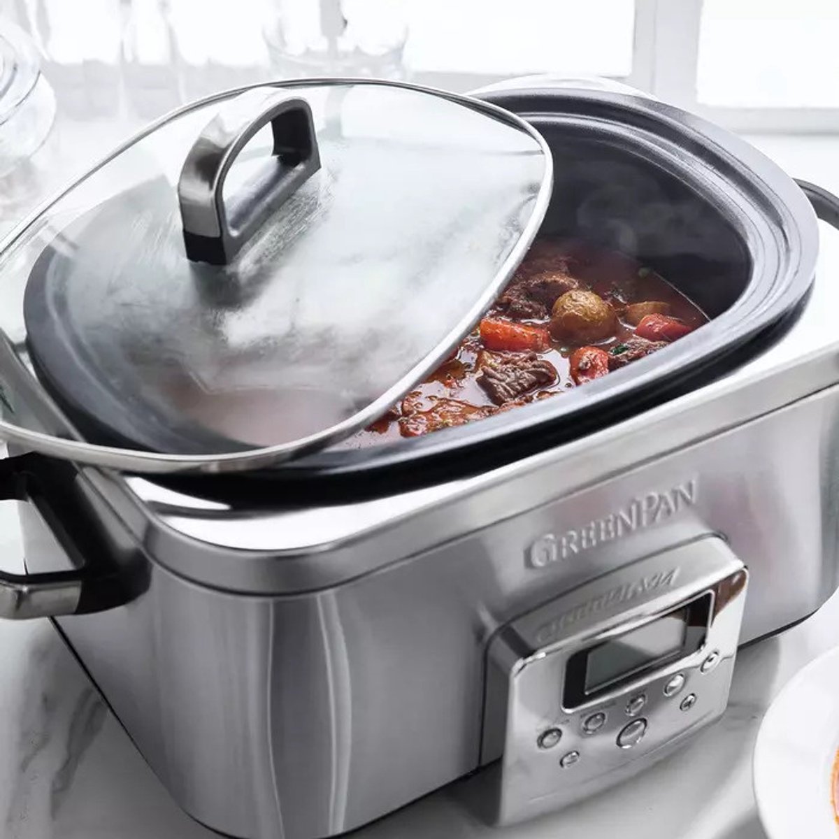 GreenPan Elite Slowcooker Cream 6L - PFAS-vrij - afbeelding 3