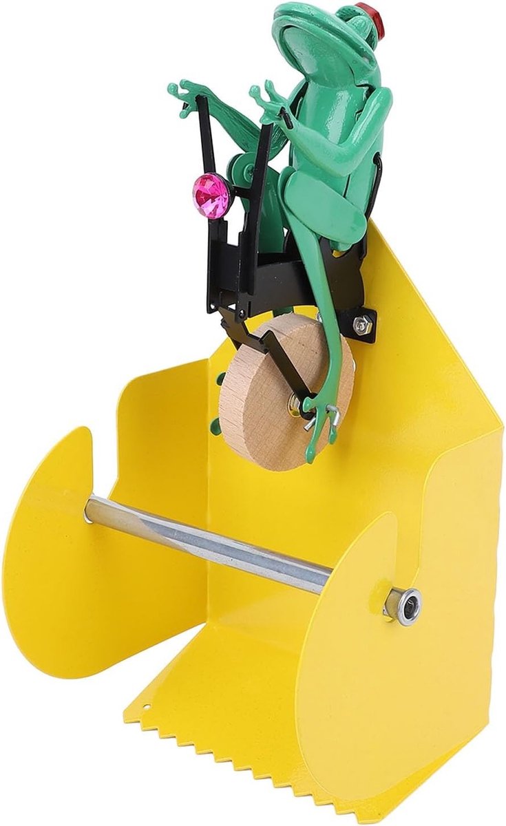 Innovatieve muurbevestigde toiletpapierhouder in de vorm van een schattige kikker op een eenwieler, perfect voor badkamer en keuken, decoratief en functioneel