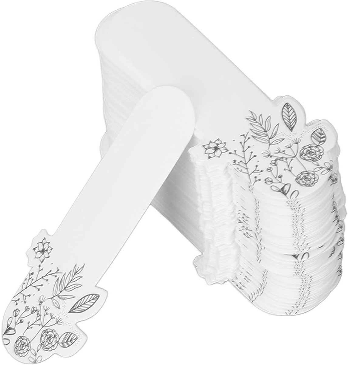 100 Stuks Geurtest Strips voor Essentiële Olie, Aromatherapie en Parfum - Bloemenprint Testpapier