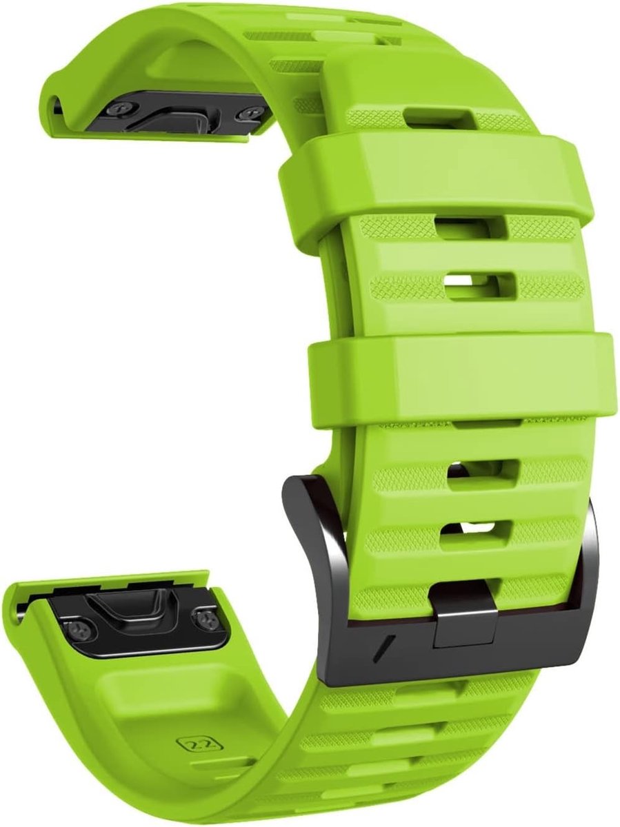 Siliconen Horlogeband - Polsband Garmin - Dagelijks Gebruik - Zacht en Comfortabel - 22mm 26mm - Zwart