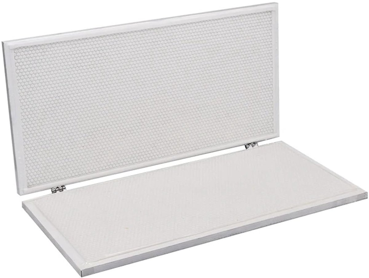 Bijenwas Platen Machine - Fundering Pers - Bijen Houden - Universeel Formaat - 41.5cm x 19.5cm - Zilver
