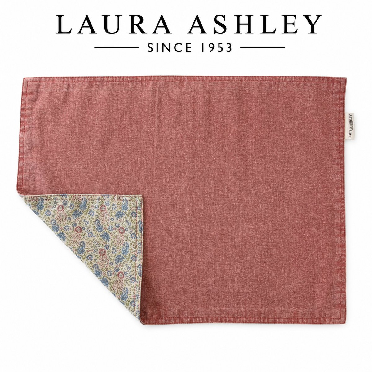 Laura Ashley Kitchen Linen Collectables Placemats - Oxblood Rood dubbelzijdig - Daniela - 48x35cm
