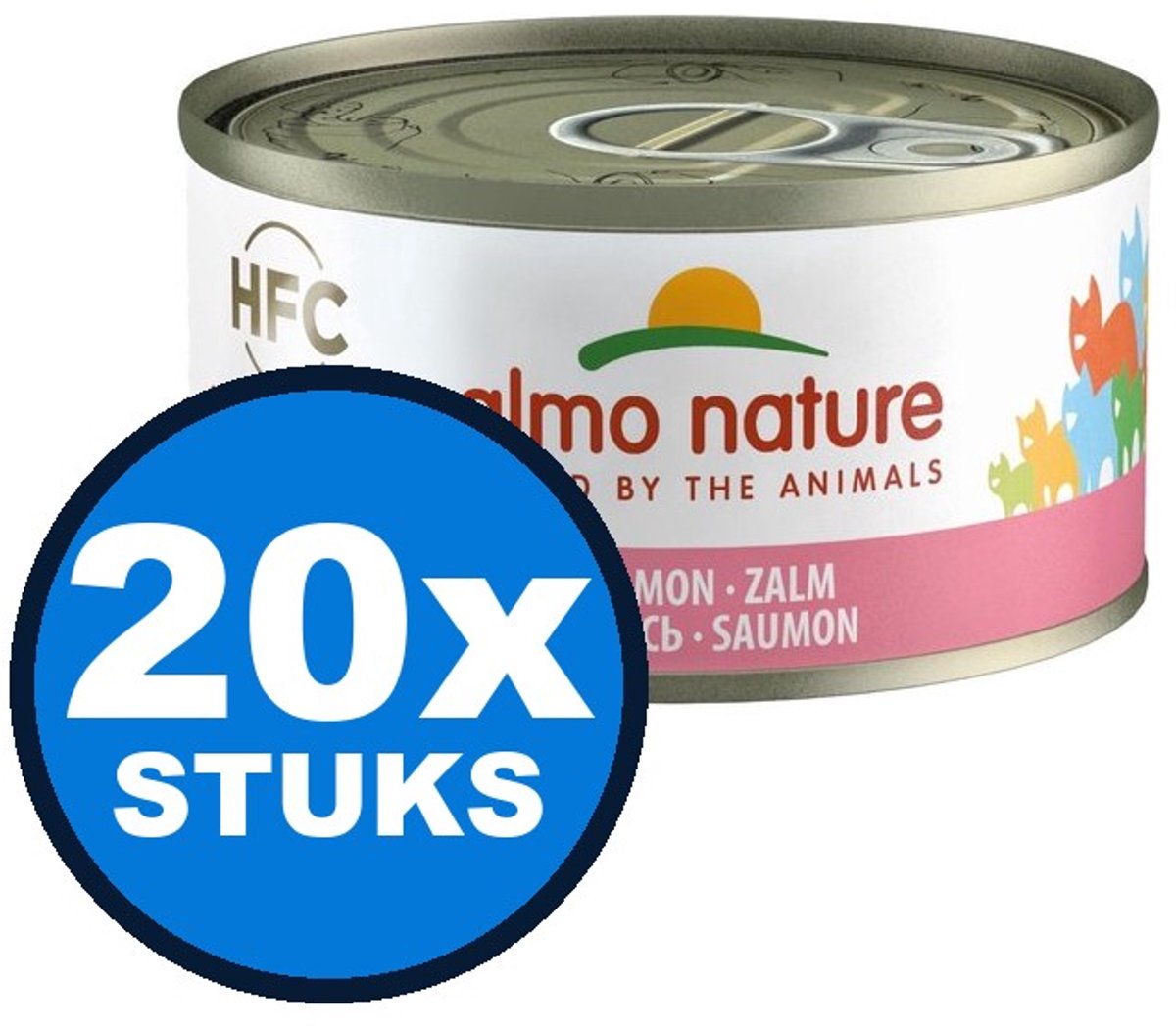 20x Almo Nature - HFC - Kattenvoer - Natvoer in Gelei- Zalm - 85g